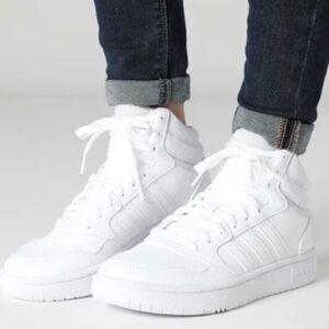 Adidas Baskets Femme Hoops 3.0 Mid GW5457 Cloud White Dash Grey